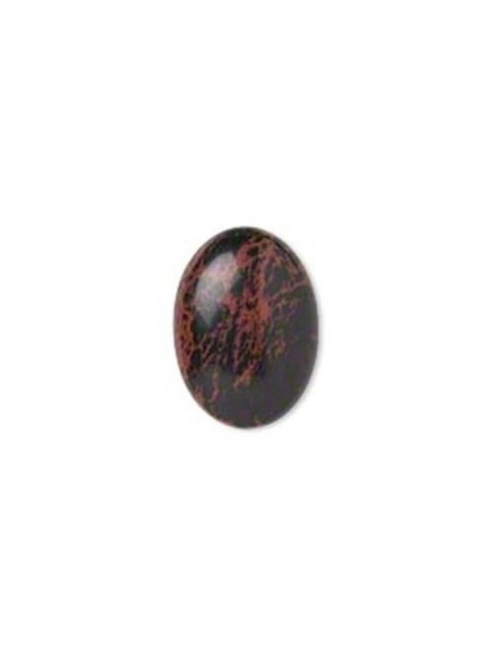 Natural Mahogany Obsidian Gemstone Flat Back Cabochons 18x13mm Oval 2 pcs